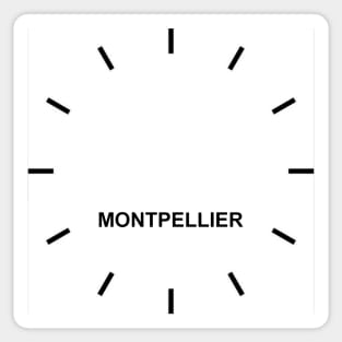 MONTPELLIER Time Zone Wall clock Sticker